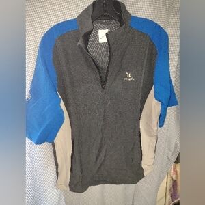 Weatherproof Black and Blue Quarter-Zip Top